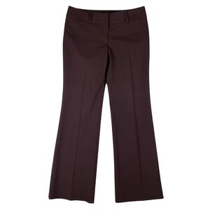 LOFT Marisa Pants Women's Size 6 Dark Purple Bootcut Flared Dress Career Trouser